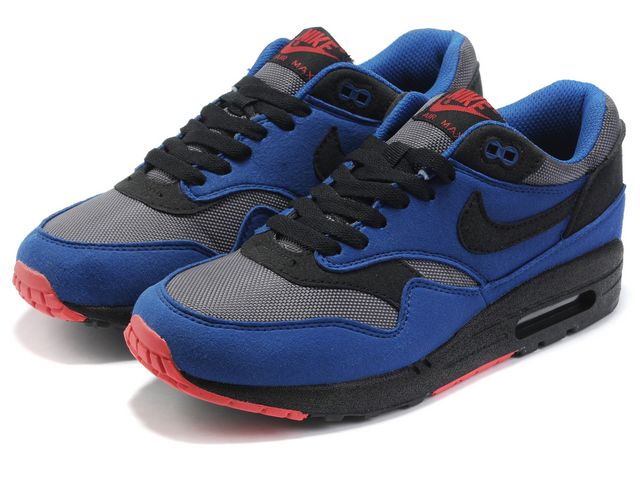 New Men'S Nike Air Max Black/Royalblue/ Grey